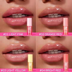 AMOADO Lip Oil – teinte pastèque pour un fini brillant et frais.