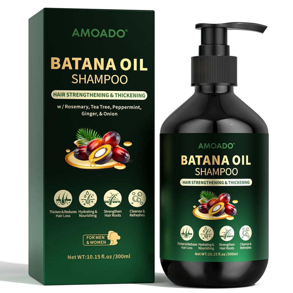 AMOADO Batana – bouteille pratique pour la routine capillaire quotidienne.