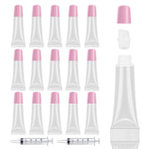 AMORIX tubes glosse à lèvres avec bouchon rose, prêt pour vos créations maison.