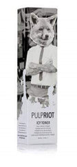 AMOTAOS Pulp Riot ICY, bouteille du tonifiant rapide bleu-violacé.