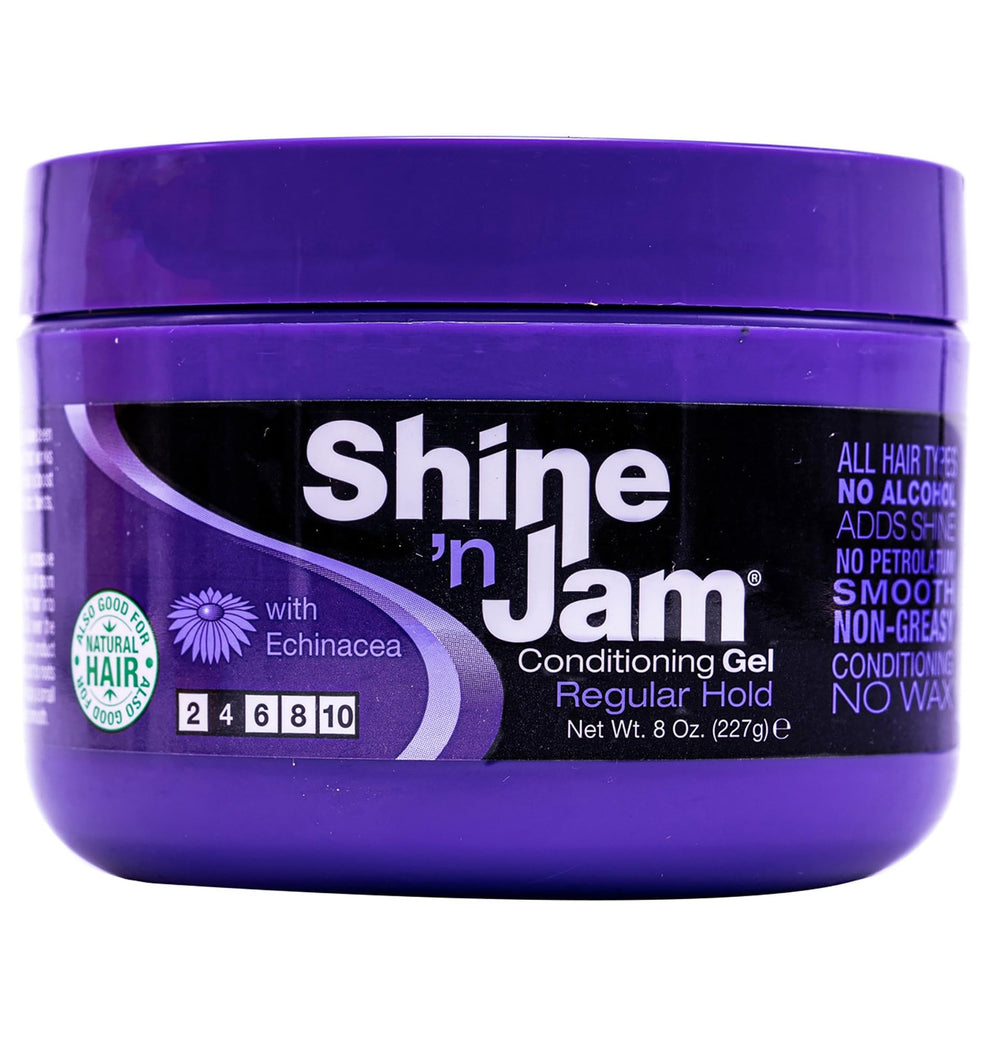 AmPro Shine-n-Jam Regular avec échinacée, bouteille prête à dompter les mèches sans gras
