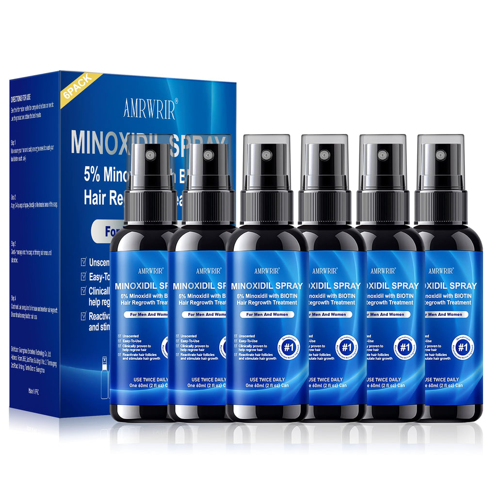 AMRWRIR Minoxidil 5% flacon: soutien potentiel pour cheveux plus épais.