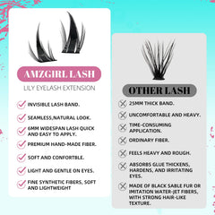 AMZGIRL LASH Clusters débutants, application simple en trois étapes.