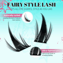 AMZGIRL LASH Clusters longueur 10-18mm, volume personnalisable selon occasion.