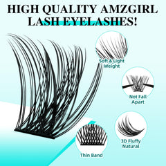 AMZGIRL LASH: trames ultra-fines 3 mm, portables et confortables.