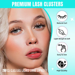 AMZGIRL LASH – clusters faciles à poser à domicile.
