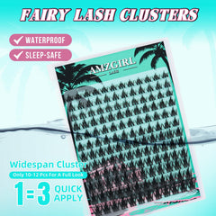 AMZGIRL LASH Fairy Cluster Manga 144pièces – bande fine pour port discret et confortable