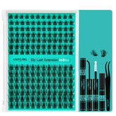 AMZGIRL LASH kit extension cils 168pcs prêt pour création, style personnalisé.