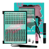 AMZGIRL LASH kit Manga clusters 144 pièces pour cils volumineux et faciles à poser.