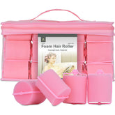 Amzpus rouleaux en mousse rose, 24 unités pour coiffage rapide sans chaleur.