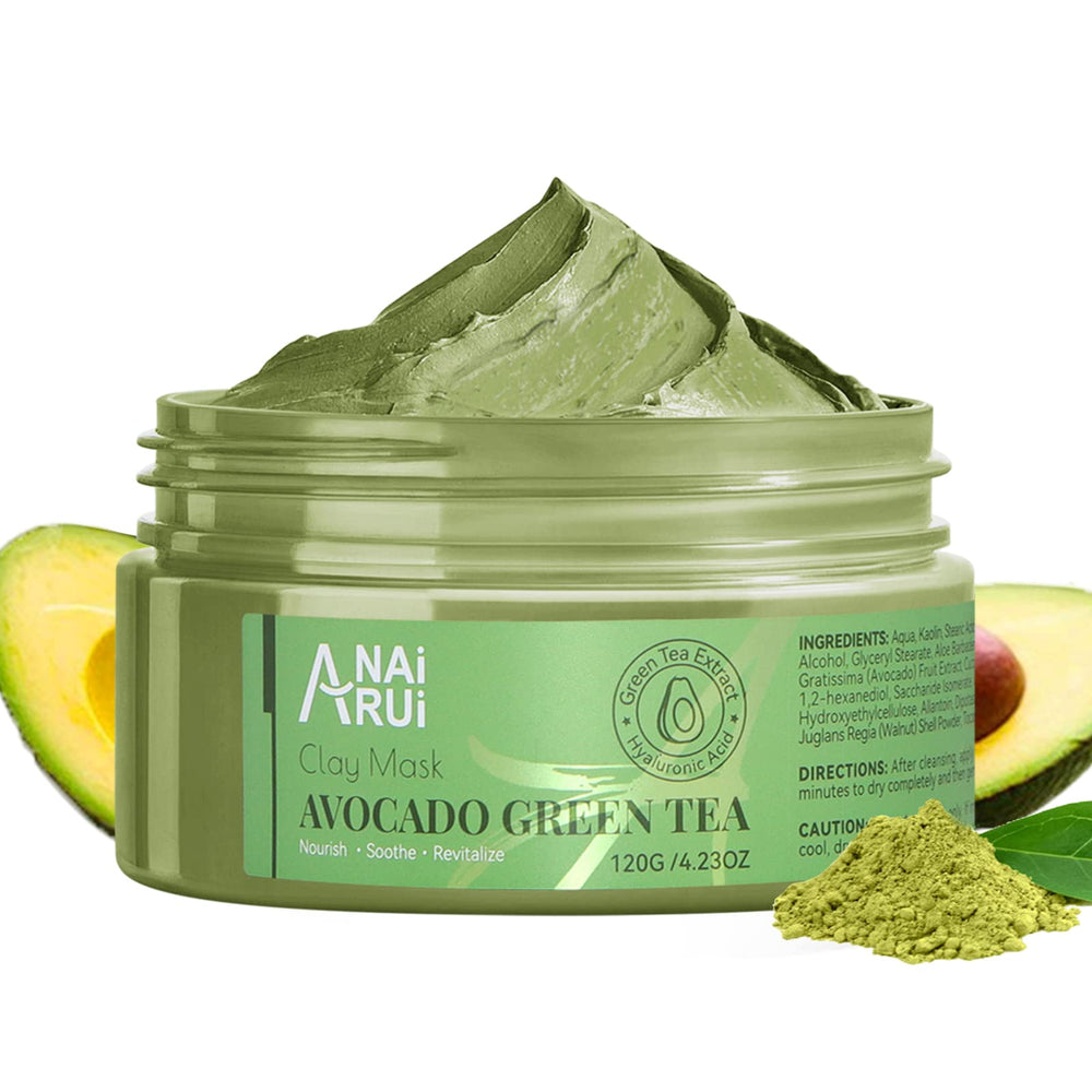 ANAI RUI masque argile vert avocat pour hydratation nourrissante