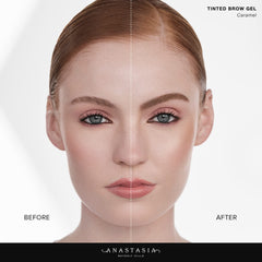 Anastasia Beverly Hills sourcils reflets lumineux, volume discret sans surcharge.