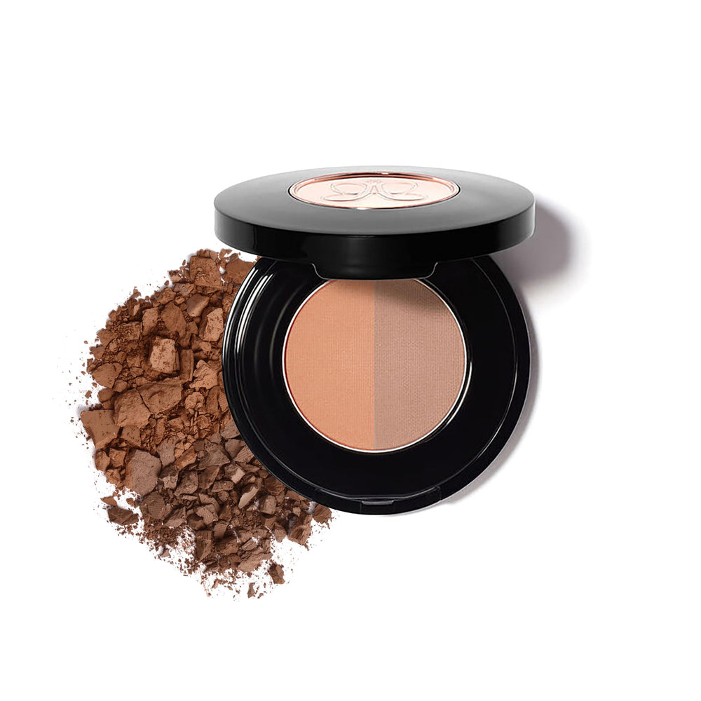 Anastasia Brow Powder Duo Caramel emballage pratique avec miroir pour voyage
