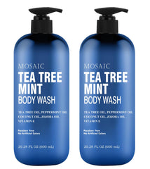 AnatoliaDaphne Bouteille-douche arbre-a-the menthe, format 2-pack pour une sensation fraîche durable.