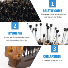 Brosse Ancable poils-de-sanglier et nylon démêlage efficace.