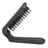 Brosse pliante Ancable noir prête pour les voyages et déplacements.