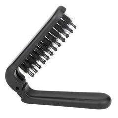 Brosse pliante Ancable noir prête pour les voyages et déplacements.