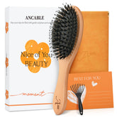 Brosse Ancable avec soies de sanglier anti-frisottis pour cheveux lisses