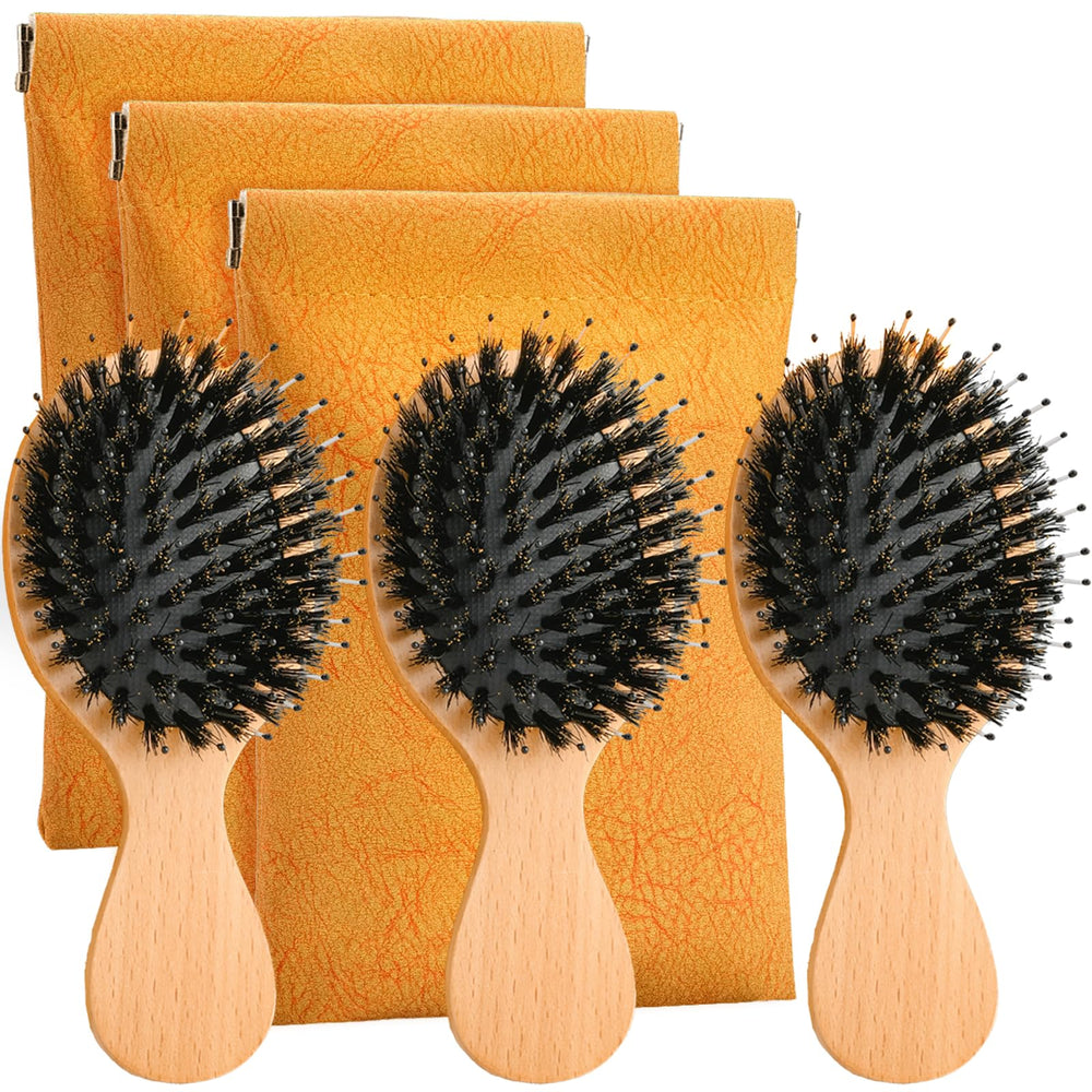 Brosse de voyage Ancable à poils de sanglier pour un brushing rapide en poche