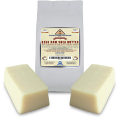 Ancient Health Remedies Beurre Karité Blanc Africain en bloc, texture crémeuse pour hydrater durablement.
