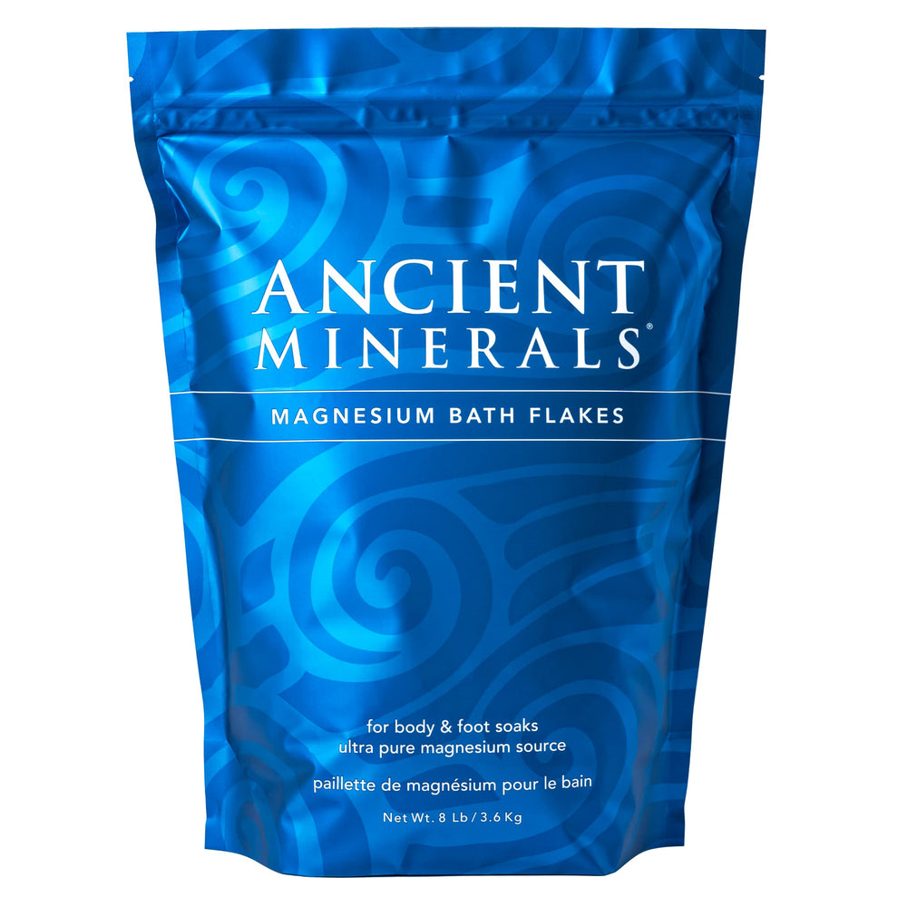 Ancient Minerals flocons de magnésium au bain pour une détente douce.