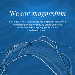 Ancient Minerals magnesium oil spray on legs shows quick absorption.