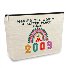 Sac-maquillage ancpeany 17e anniversaire pour fille, pratique et compact pour le voyage.