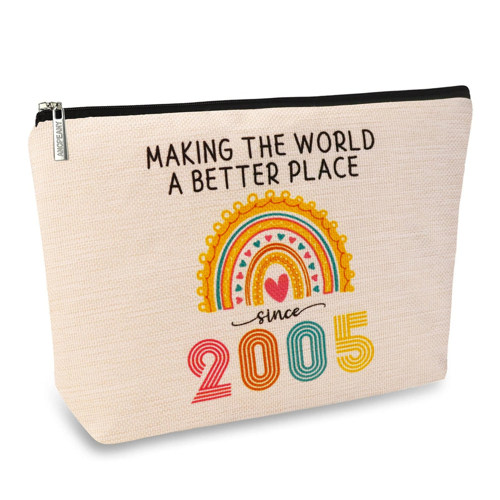 Ancpeany sac maquillage 21e anniversaire prêt pour voyage et rangement.