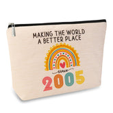 Ancpeany sac maquillage 21e anniversaire prêt pour voyage et rangement.