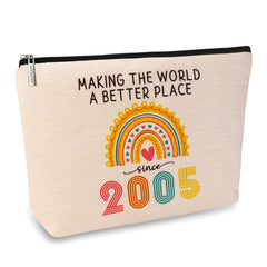 Ancpeany sac maquillage 21e anniversaire prêt pour voyage et rangement.