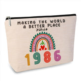 Sac-maquillage ancpeany avant: rangement élégant pour rouge à lèvres et pinceaux en voyage.