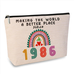 Sac-maquillage ancpeany avant: rangement élégant pour rouge à lèvres et pinceaux en voyage.