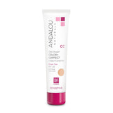 Andalou Naturals 1000 Roses CC : bouteille montrant teinte bronzée légère.