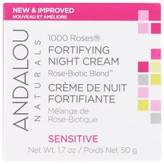 Crème nuit 1000 ROSES en flacon, texture luxueuse prête à hydrater toute la nuit