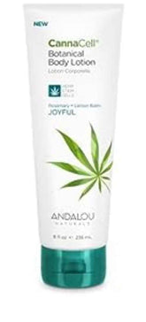 Andalou Naturals CannaCell Joyful, flacon, hydratation nourrissante pour peau douce.