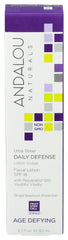 Andalou Naturals Soin Visage Anti-âge – bouteille FPS 18, protection légère
