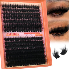 Anforlin Cils Manga Spikes 180D+280D pour un volume intense et un regard spectaculaire.