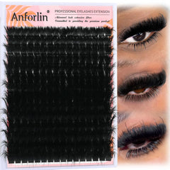Anforlin clusters cils 10-20mm ensemble, personnalisation rapide du regard