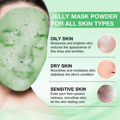 Angeland application masque gel visage – démonstration d'une peau prête à recevoir l'hydratation