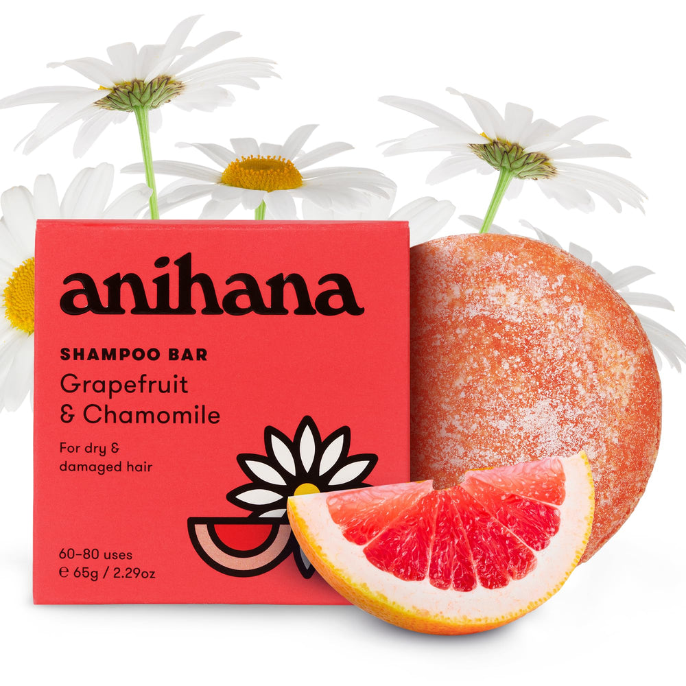ANIHANA Shampoing Barre pamplemousse camomille, parfum frais pour cheveux secs et abîmés