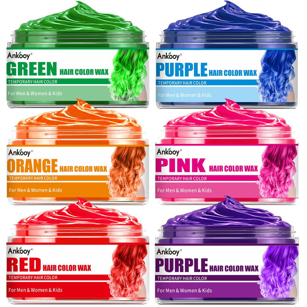 ANKOOY cire colorante cheveux vert – couleur temporaire facile à utiliser.
