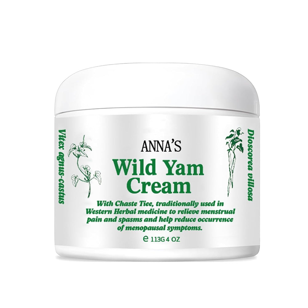 Anna's Wild Yam Cream bottle; lightweight hydration for all skin types.