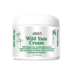 Anna's Wild Yam Cream bottle; lightweight hydration for all skin types.