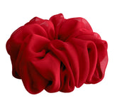 AnnushkaHomeDecor chouchou chiffon rouge grand maintien doux pour cheveux.