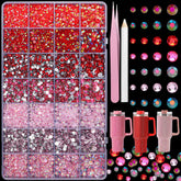 AnoleAir paillettes rose-rouge résine 3–6 mm, parfaites pour manucure et bricolage.