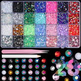 AnoleAir pierres rhinestones résine colorées 3-6mm pour des designs éclatants sur nails