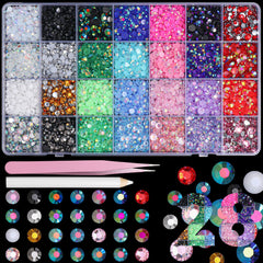 AnoleAir pierres rhinestones résine colorées 3-6mm pour des designs éclatants sur nails