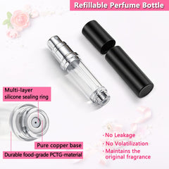 ANTOKX atomiseur parfum 5ml gris, remplissage sûr et compact.