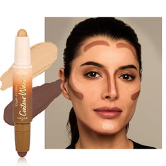 Anwuozu baton contour-enlumineur 2-en-1 pour contours précis et naturel.