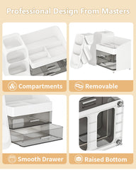 Anylady Organisateur accessoires maquillage et brosses, rangement stable et pratique.